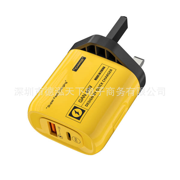 45W Finger Amarelo AC Carregador 5v2a para Apple Android 12wpd25w Carregador de cabelo rápido
