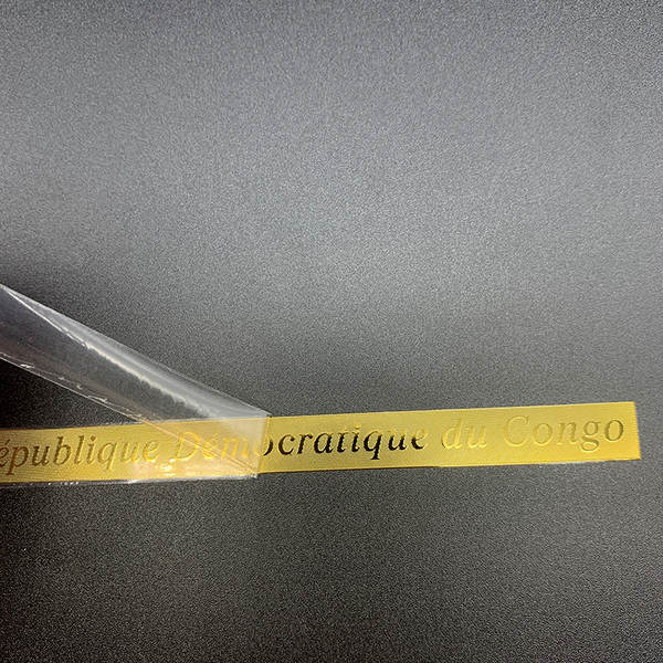 Etiquetas metálicas personalizadas de separador de telemóvel de logotipo à prova d'água de marca de ouro não-seca de gesso UV de transcrição de marca de cristal