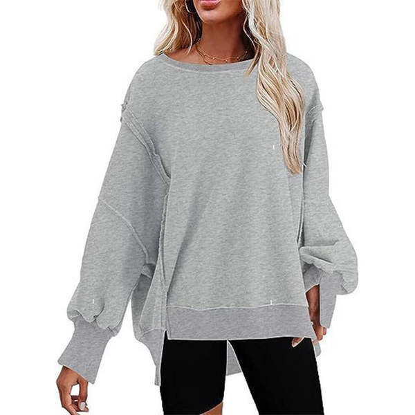 1001 Outono e Inverno Nova camisa esportiva da Amazon para mulheres com colarinho ultra-grande