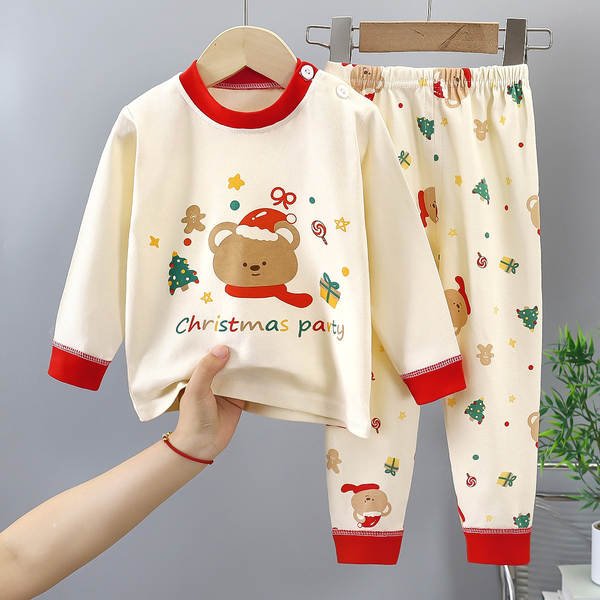 Conjunto de pijama de algodão para crianças