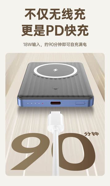 Magsafe transfronteiriço carregador sem fio magnético 5000mAh telemóvel mini suporte de potência móvel LOGO personalizado