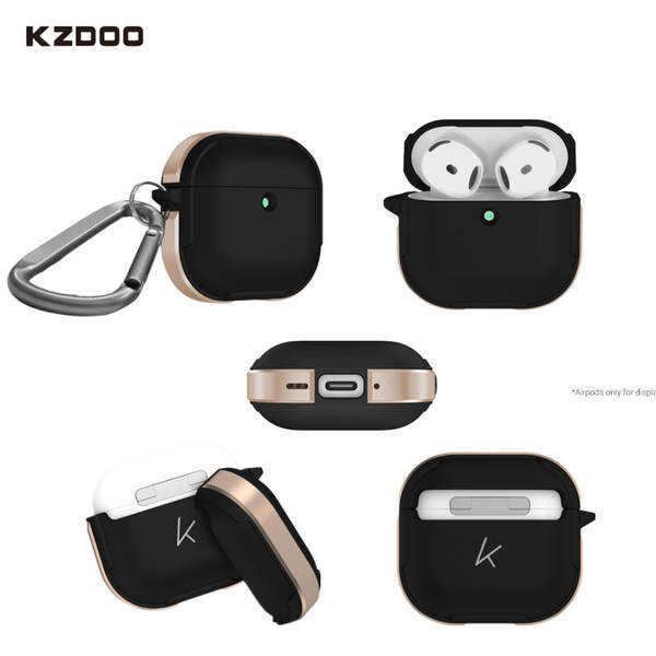 KZDOO para AirPods Pro2Pods4 Apple Bluetooth Headset Cave de proteção de metal Crashguard