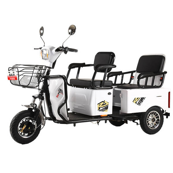 Carro elétrico de três rodas para adultos com caminhão para crianças e idosos para recreação pequeno elétrico de três rodas