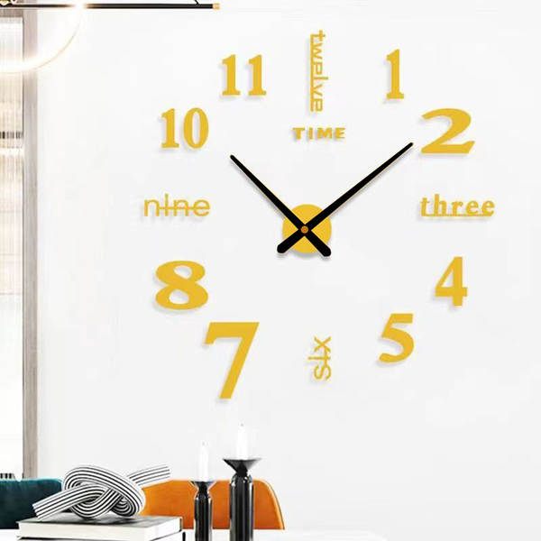 Relógios DIY criativos de parede da noite da moda com relógios simples e silenciosos para o quarto