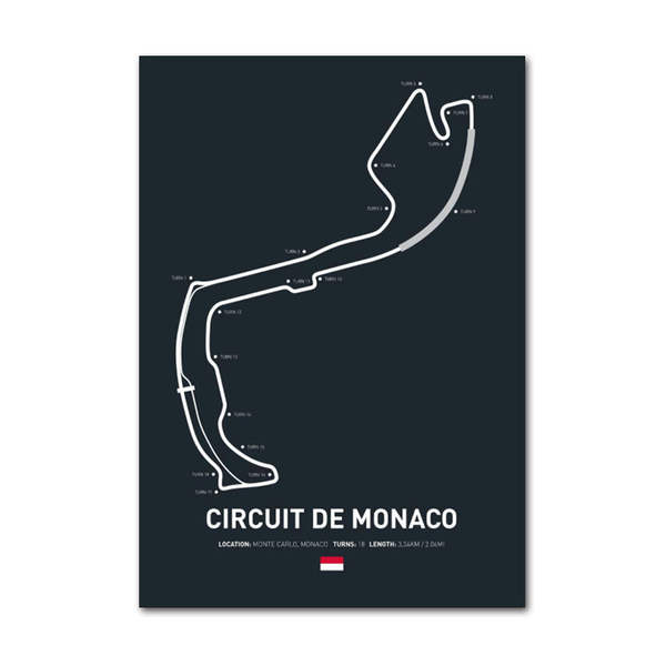 Nível 1 equação Imola Monaco circuito de circuito de vela pintura estética carros de corrida casa decoração pulverização core pintura