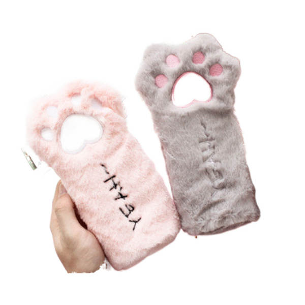 Bolsa de Lápis com Forma de Pata de Gato