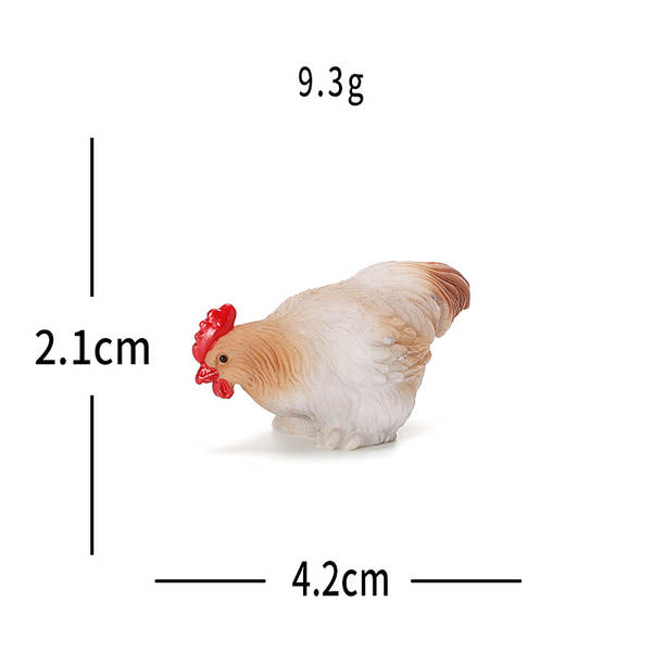 Micro-paisagem criativa fazenda de simulação de galinhas grandes de galinhas de espinhas diy acessórios de decoração de mesa mini pedaços
