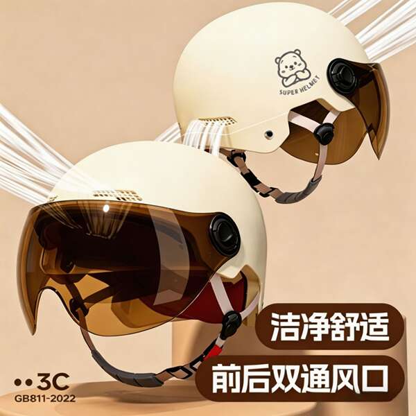 Novo modelo nacional 3C certificado capacete elétrico para motocicletas masculino e feminino quatro temporadas chapéu de segurança geral para adultos semicondutores
