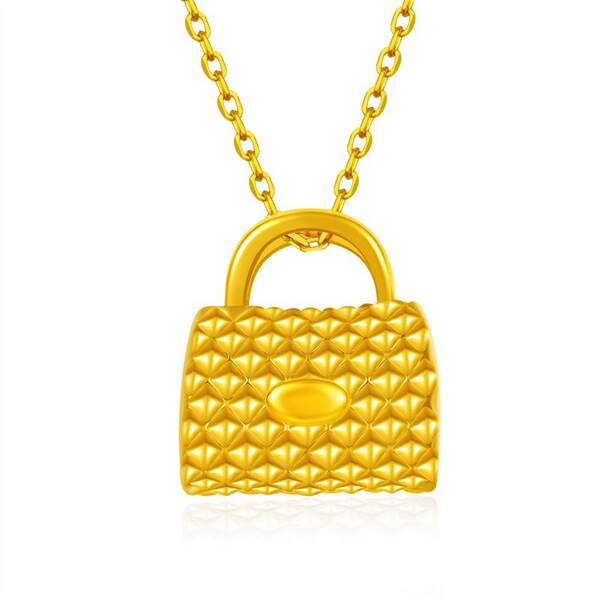 Colar de Ouro 999 com Pendente de Flor