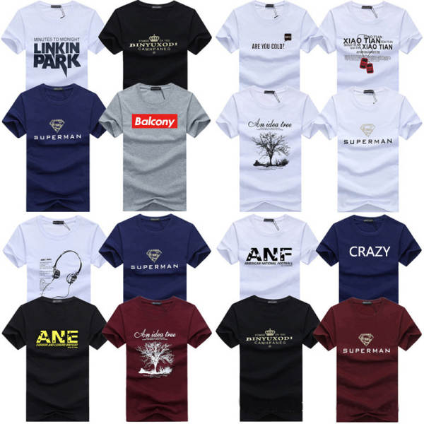 T-shirt masculino de curta-metragem 2024 novo casaco de algo