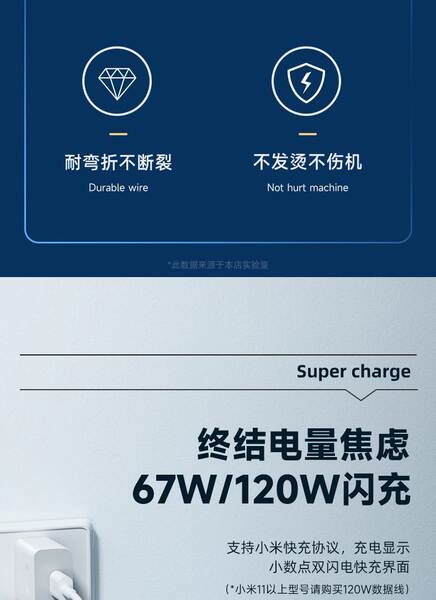 6A Type-C linha de dados para Huawei Mate60 Xiaomi Vivo Android 120W linha de carregador por atacado