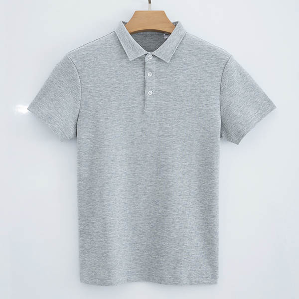 High-end 230g dupla camisa de algodão com camisa de ar colar polo camisa de mão curta homem t-shirt puro negócio homem polo camisa