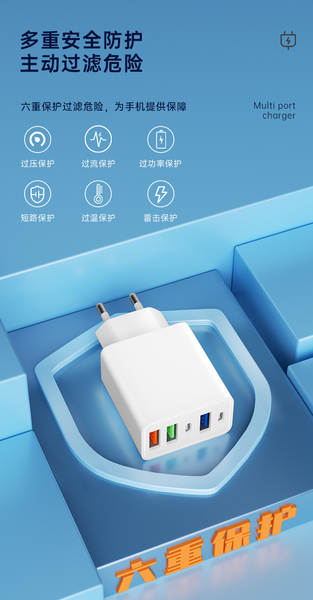 5V2A cinco carregadores USB padrão europeus para o plug-in do adaptador de energia padrão da Apple para celulares Android