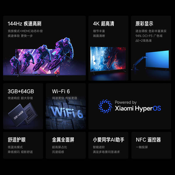 TV Xiaomi Redmi A Pro Series 2025 de alta resolução para televisão doméstica de cristal líquido