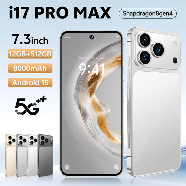 Novo i17Pro max celular transfronteiriço global versão 5g grande ecrã Android smartphone 12+512 celular de comércio exterior