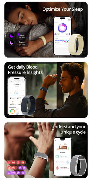 VALDUS Cross-Border VITRO sem ecrã ECG relógio inteligente monitorar a frequência cardíaca em tempo real para monitorar a saúde das mulheres