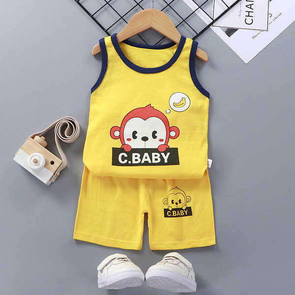 Vestido de verão infantil de algodão