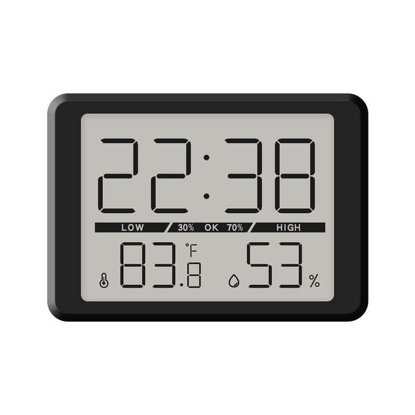 Relógio eletrônico finíssimo relógio digital simples de parede LCD pequeno relógio multifuncional de temperatura de relógio eletrônico 8218