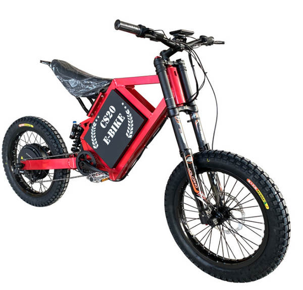 CS20 rack de liga de alumínio elétrico off-road bicicleta bombardeiro invisível de alta potência 5000W 72V