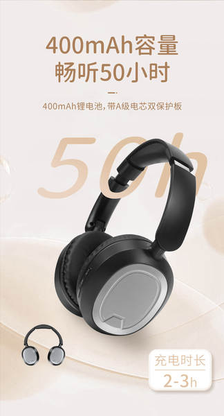 Nova linha de fones de ouvido Bluetooth com duração de 50 horas