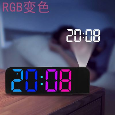 Novo relógio LED de projeção simples transfronteiriço de grande fonte de relógio eletrônico com relógio digital com temperatura 8013
