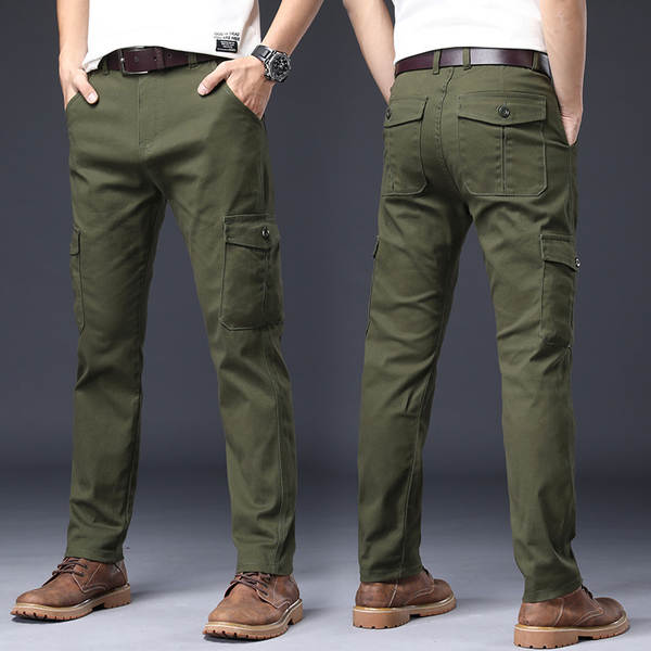 Calças de trabalho masculinas flexíveis flexíveis flexíveis confortavelmente multi-bolso jovens calças de trabalho para trabalhar calças especiais para soldados
