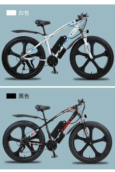 Bicicletas de aço de carbono de 26 polegadas de alta velocidade de 48V de assistência de praia 4 0 pneus snowmobile