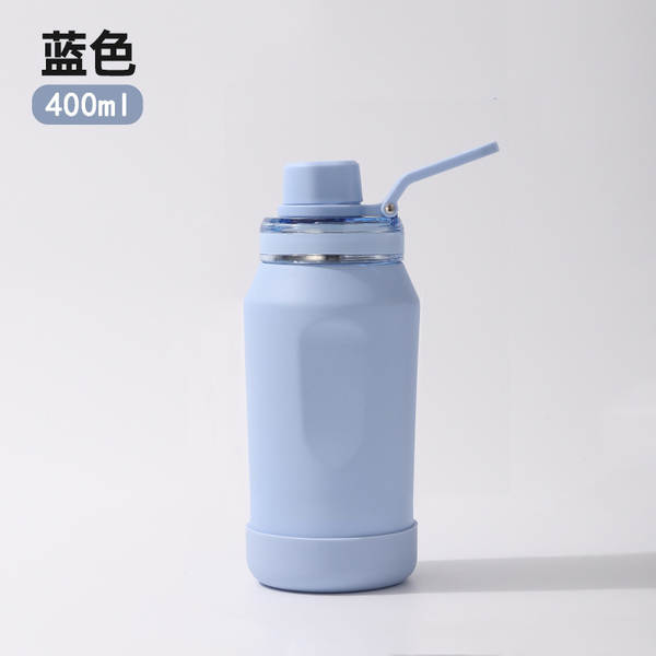 Novo 304 de aço inoxidável aquecedor de xícara de vidro com xícara de silício de cana espacial exterior portátil de esportes