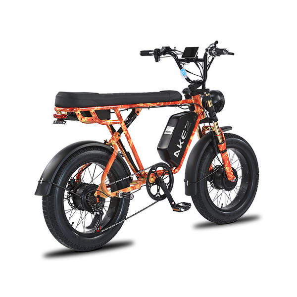 AKEZ moto elétrica de 20 polegadas 750V*2 duplo motor de aço de carbono de alta velocidade rack de cauda elétrica bicicleta de assistência