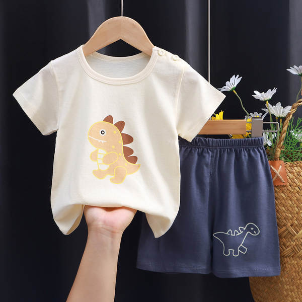 Conjunto de verão infantil de algodão