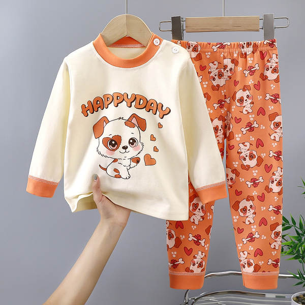 Conjunto de pijama de algodão para crianças