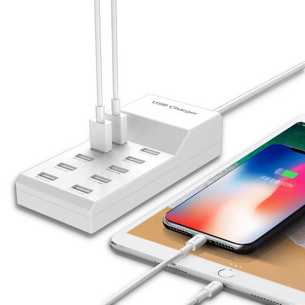 Carregador multimídia de 50W USB Smart Charging Plug Phone Suporte 5V2.4A Factory Direct Supply