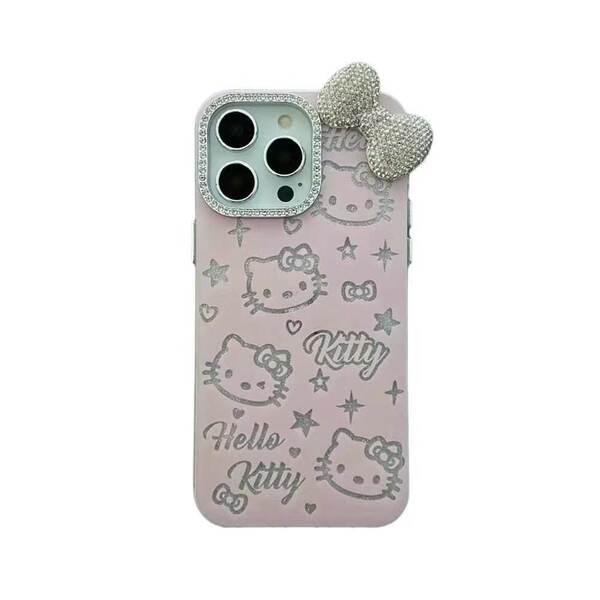 Pó de tela cheia estrela KT gato borboleta para iPhone 17 maçã 16 para 15/14pro max telemóvel 11