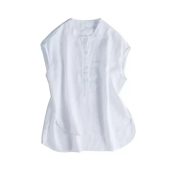 Camiseta de couro curto com mangas curtas e compridas #005