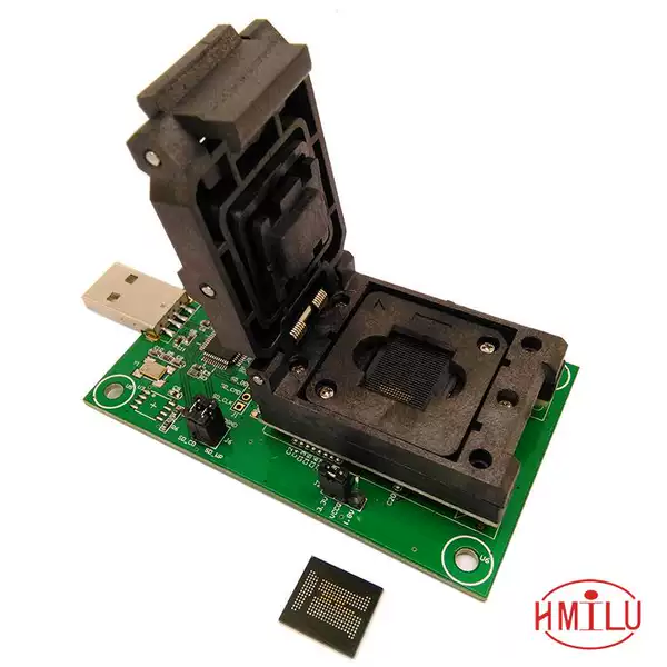 HMILU fabricante EMCP221 transmissão de lâmpadas de transmissão de dados da estação de teste USB recuperação de leitura e gravação BGA221
