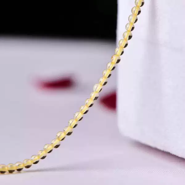 Produto semi-finito 2MM 3MM colar amarelo cristal natural cristal dispersor pulseira bracelete Brasil cinturão 20-24.9