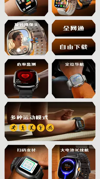 Relógio de telefone inteligente S11 da China Watchs10 com suporte celular ultra-plug-in para alunos do ensino médio