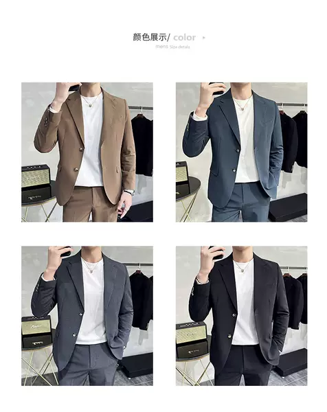 Vestido de casamento masculino de negócios de lazer dois conjuntos de 2025 corpos de moda de solteiro de casamento masculino de casamento masculino