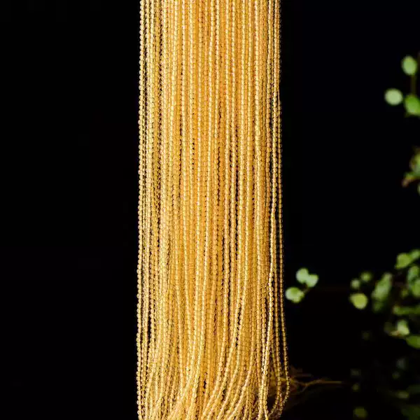Produto semi-finito 2MM 3MM colar amarelo cristal natural cristal dispersor pulseira bracelete Brasil cinturão 20-24.9