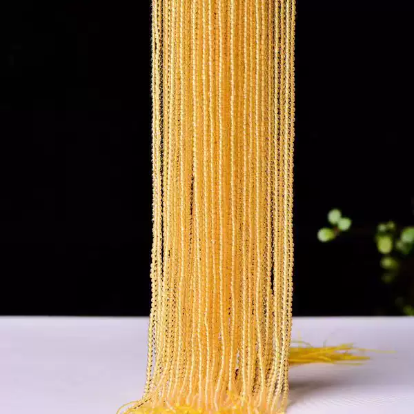 Produto semi-finito 2MM 3MM colar amarelo cristal natural cristal dispersor pulseira bracelete Brasil cinturão 20-24.9