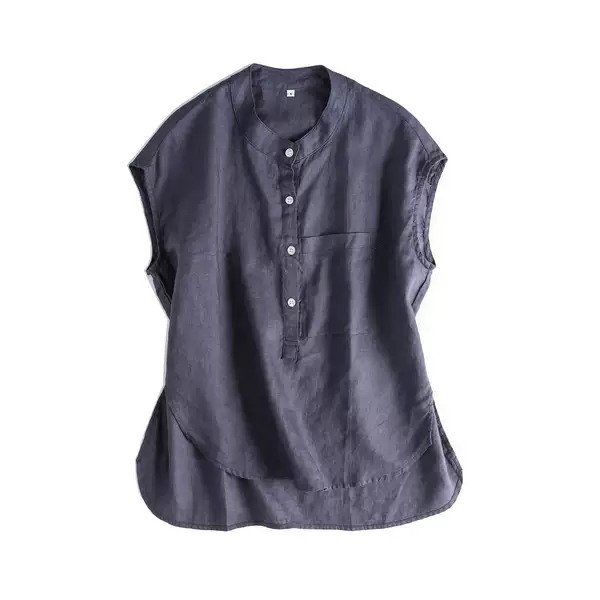 Camiseta de couro curto com mangas curtas e compridas #005