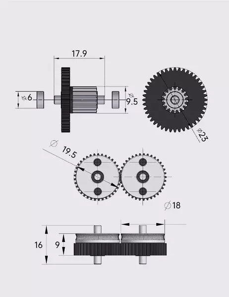 Acessórios de impressora 3D HGX LITE Extruder aço endurecido extrusor de velocidade reduzida